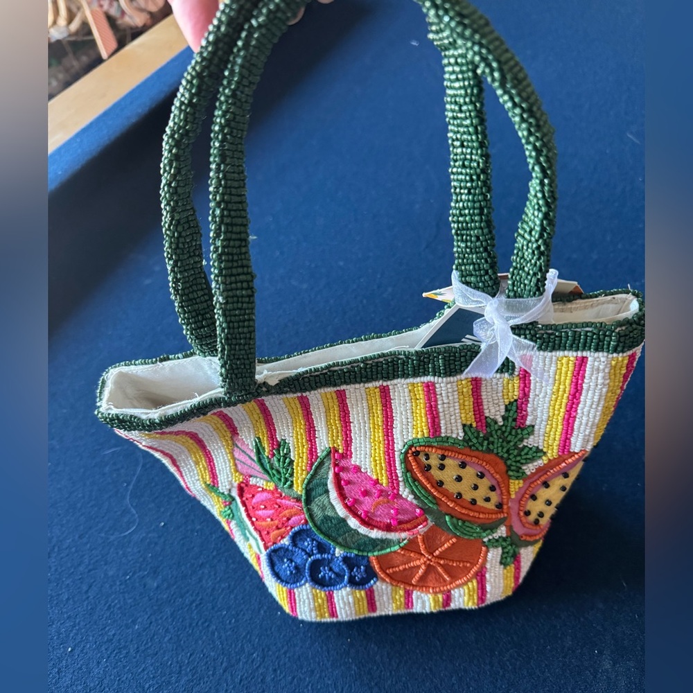 Pura Vida Multicolor Beaded Fruit Tote